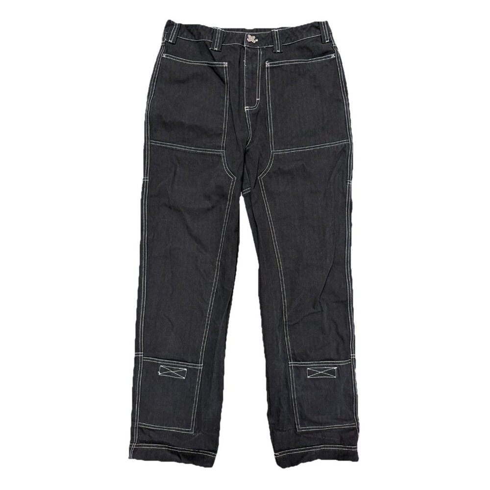 Liquid Lagoon Skater Pants Black Streetwear Skate Emo Goth Grunge 30/32 (31x29)